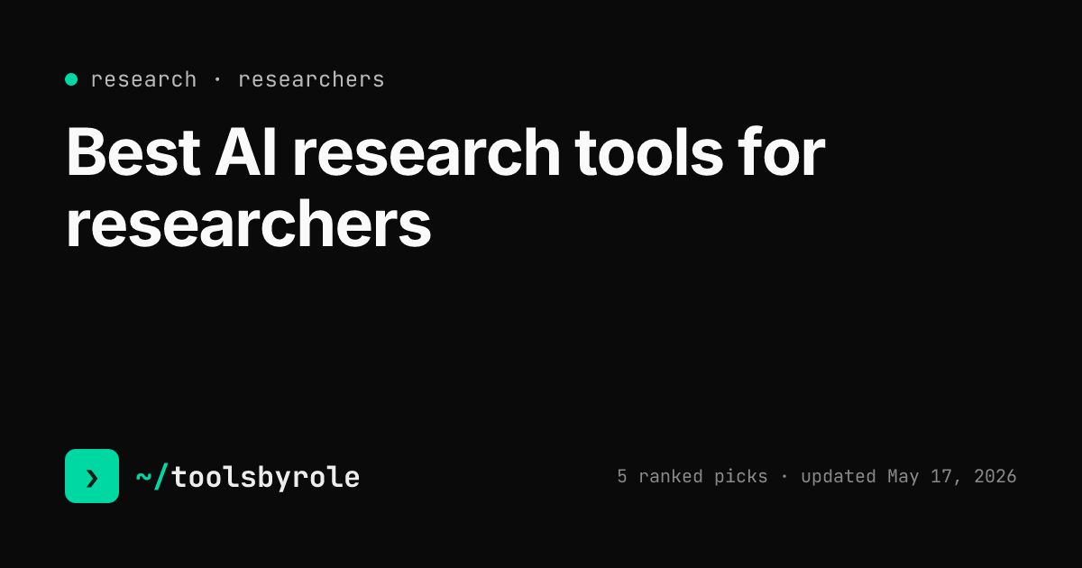 Research tools ranked for researchers