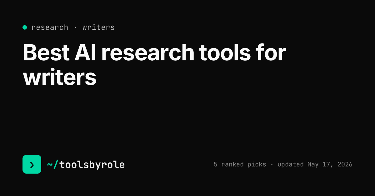 Research tools ranked for writers