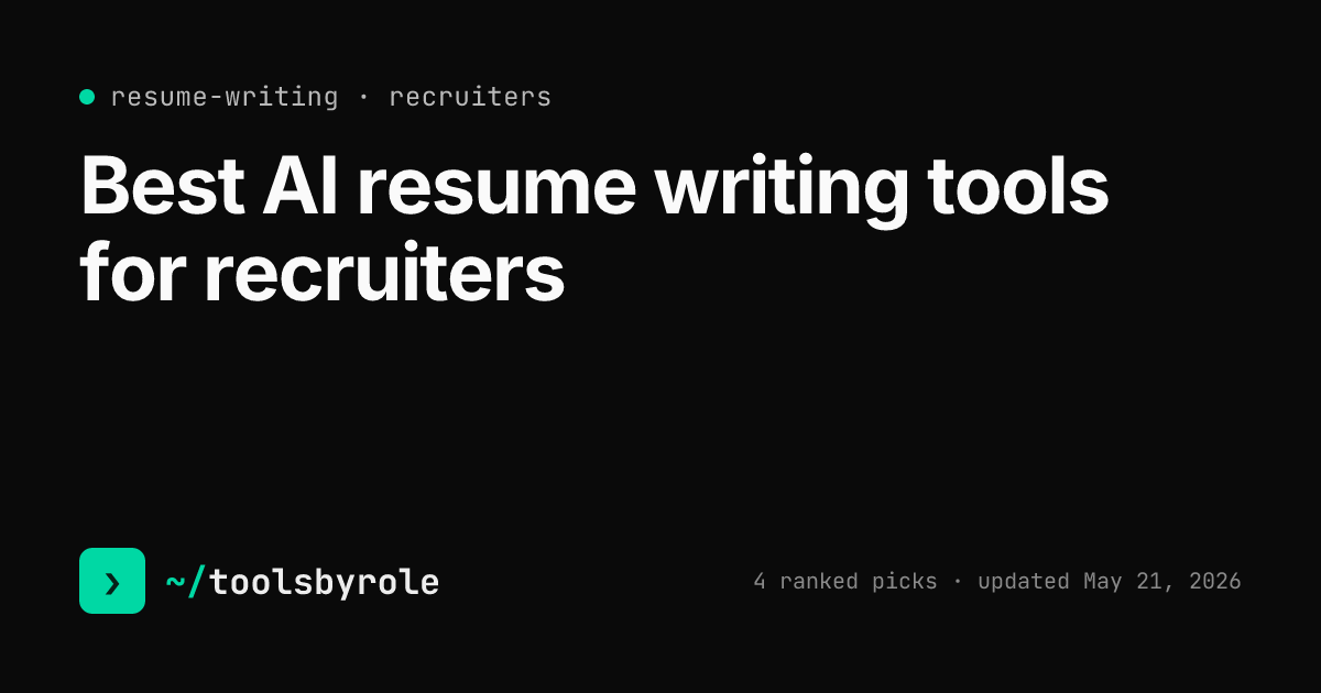 Resume writing tools ranked for recruiters