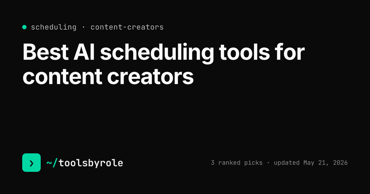 Scheduling tools ranked for content creators