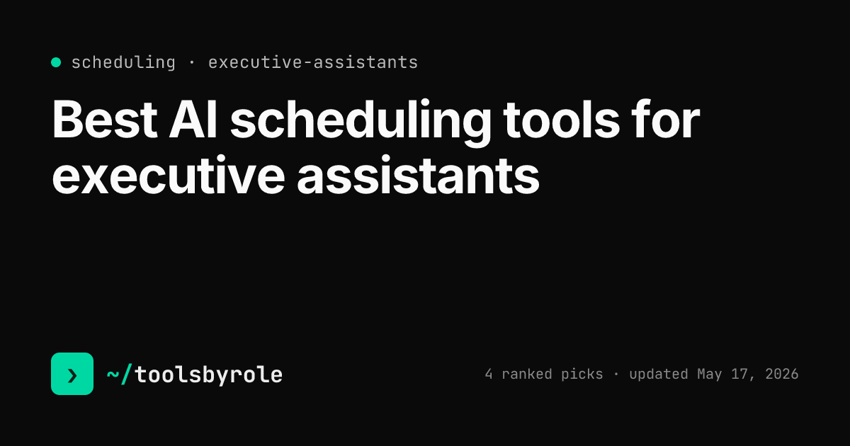 Scheduling tools ranked for executive assistants
