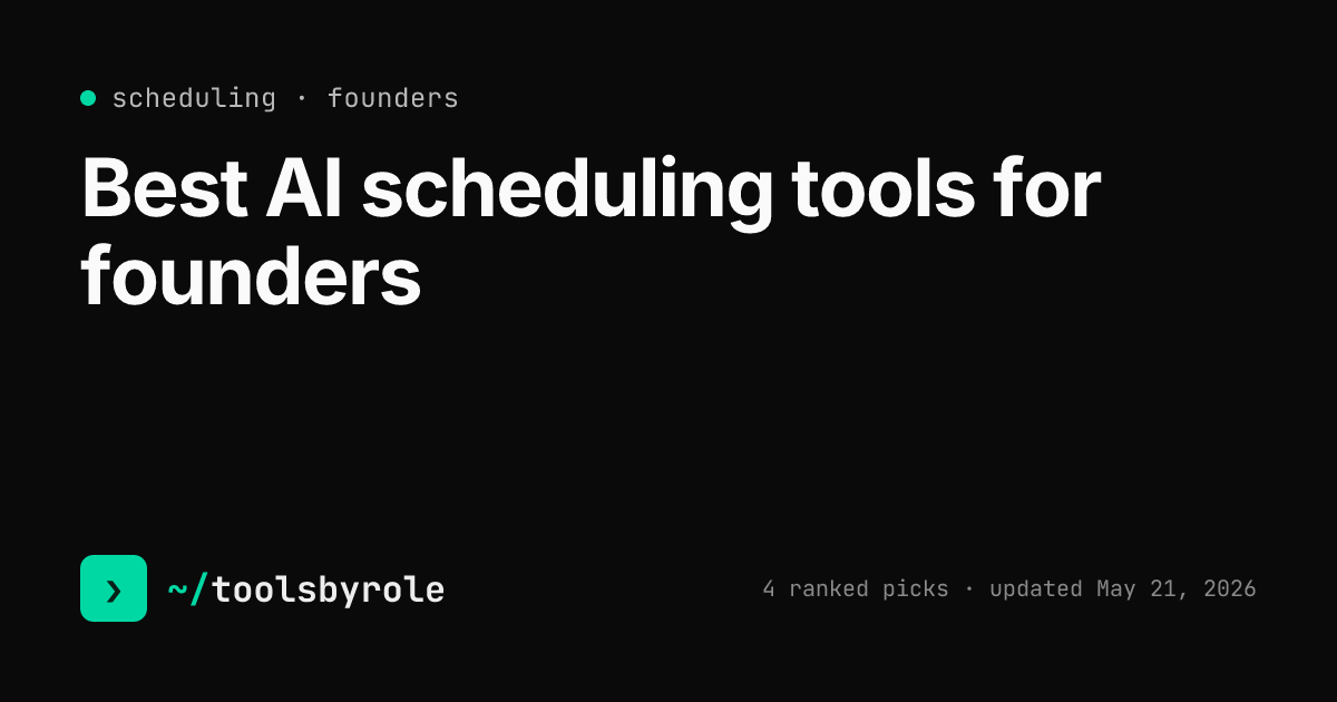 Scheduling tools ranked for founders