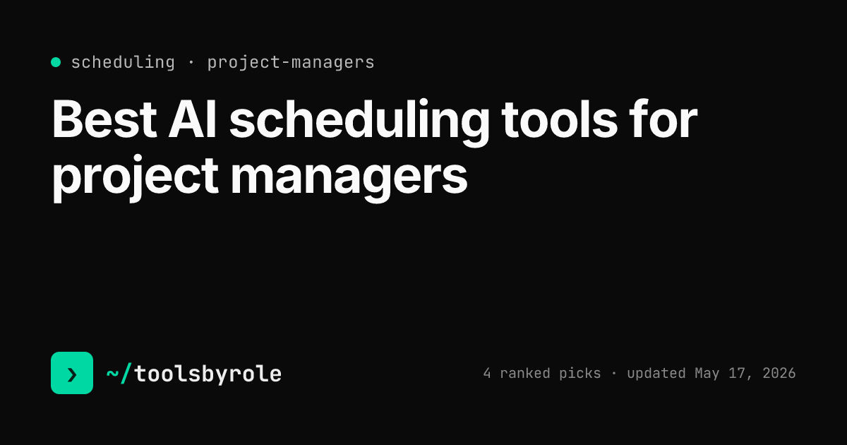 Scheduling tools ranked for project managers