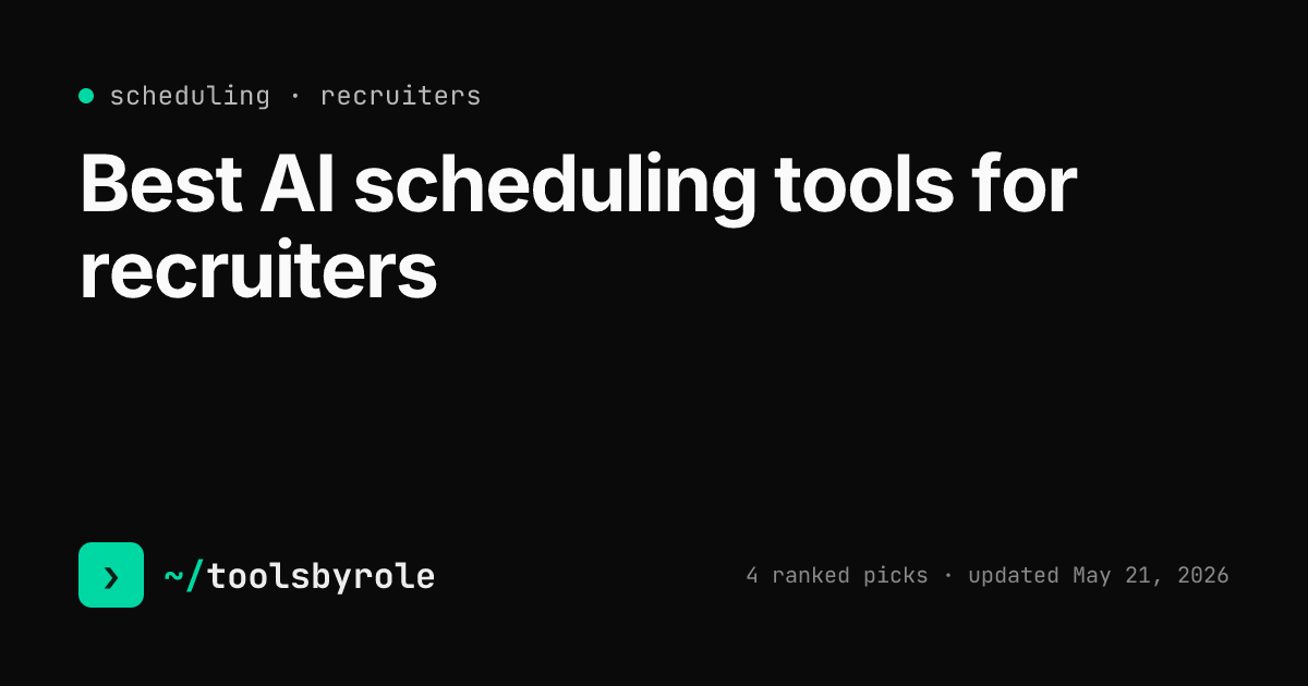 Scheduling tools ranked for recruiters