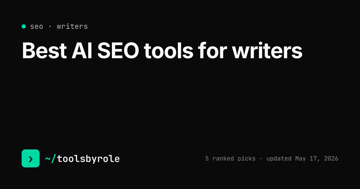 SEO tools ranked for writers
