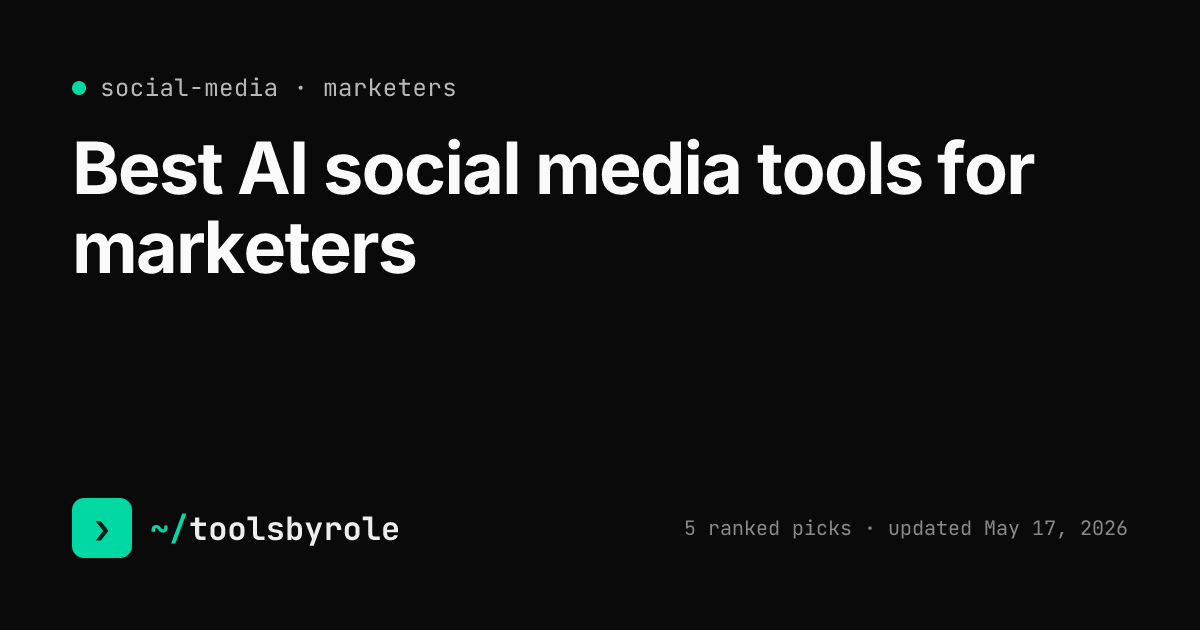 Social media tools ranked for marketers