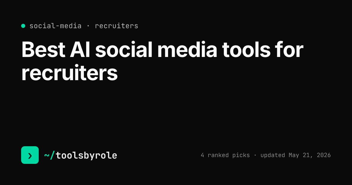 Social media tools ranked for recruiters