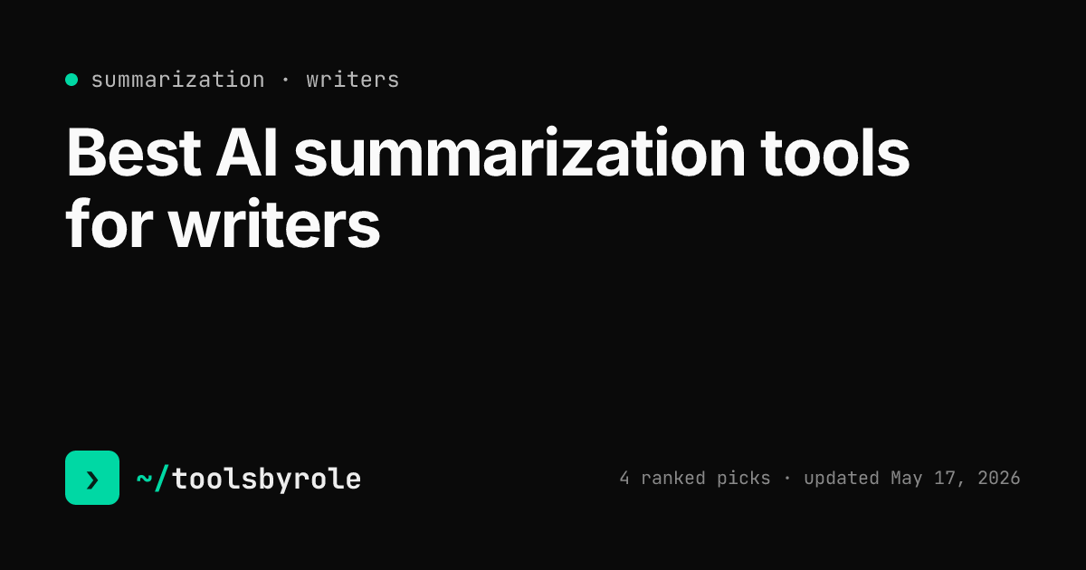 Summarization tools ranked for writers