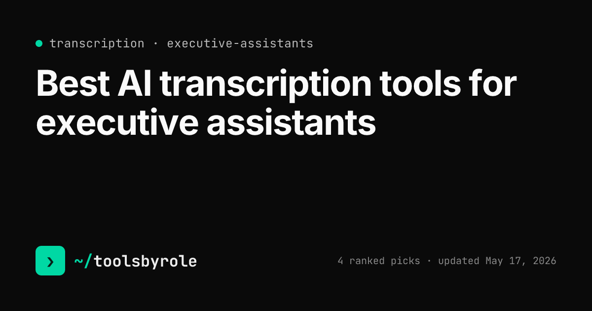 Transcription tools ranked for executive assistants
