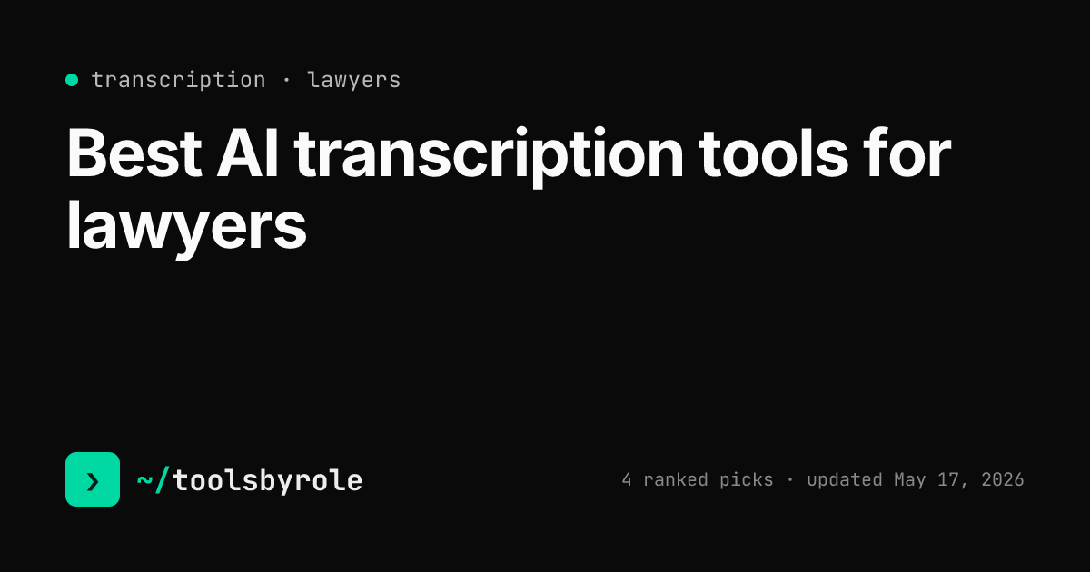 Transcription tools ranked for lawyers