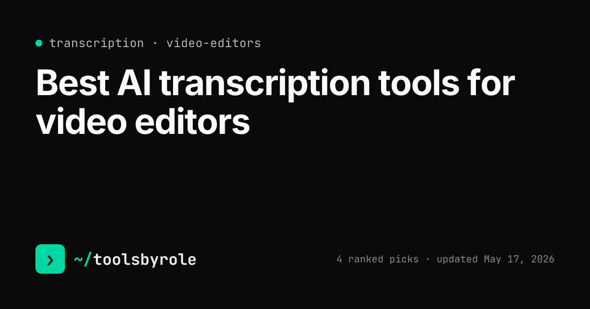 Transcription tools ranked for video editors