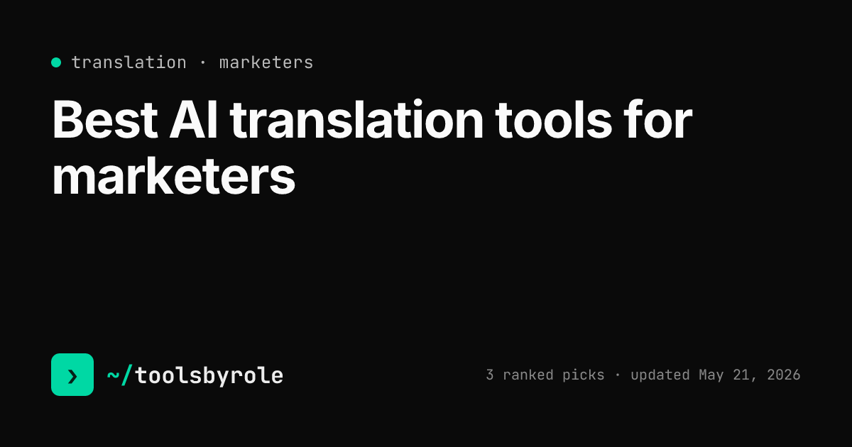 Translation tools ranked for marketers