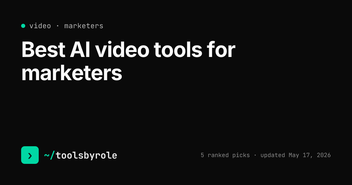 Video tools ranked for marketers