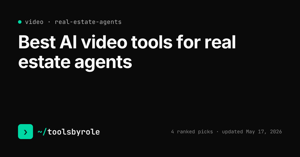 Video tools ranked for real estate agents