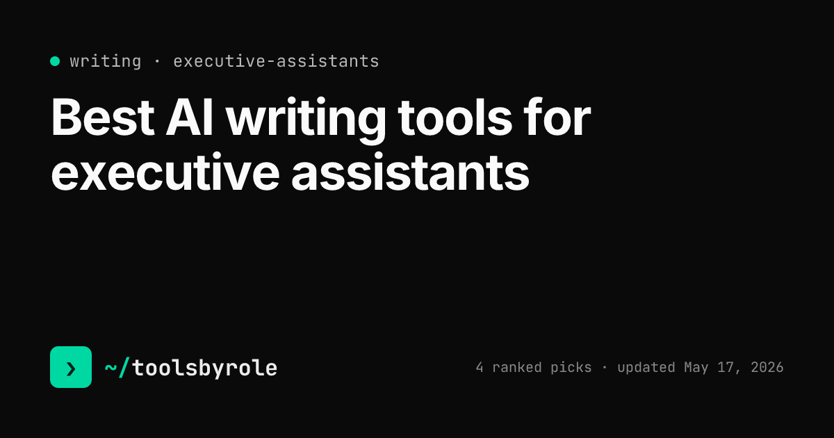 Writing tools ranked for executive assistants