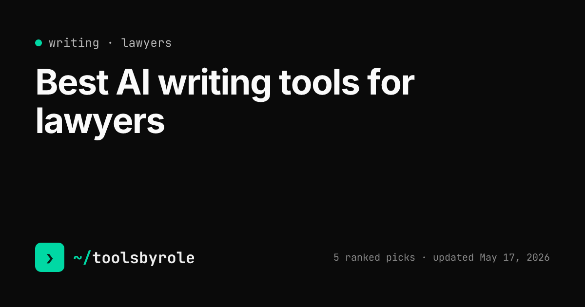 Writing tools ranked for lawyers