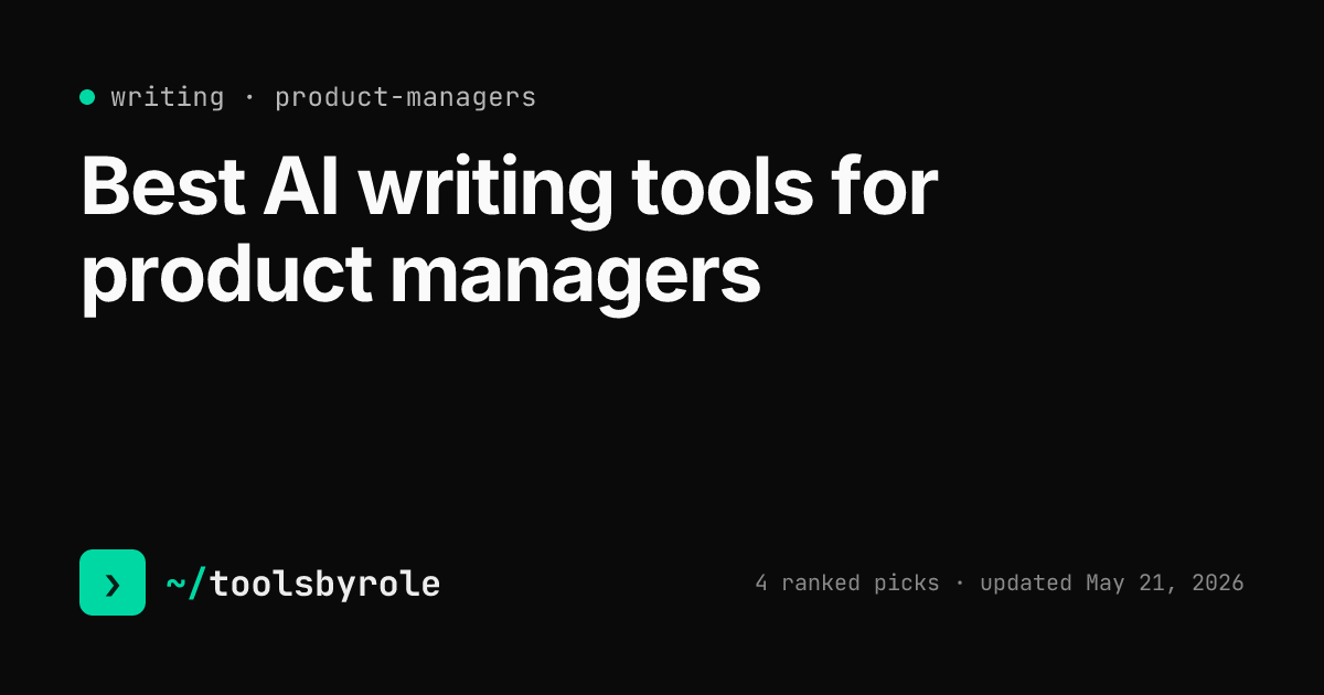 Writing tools ranked for product managers