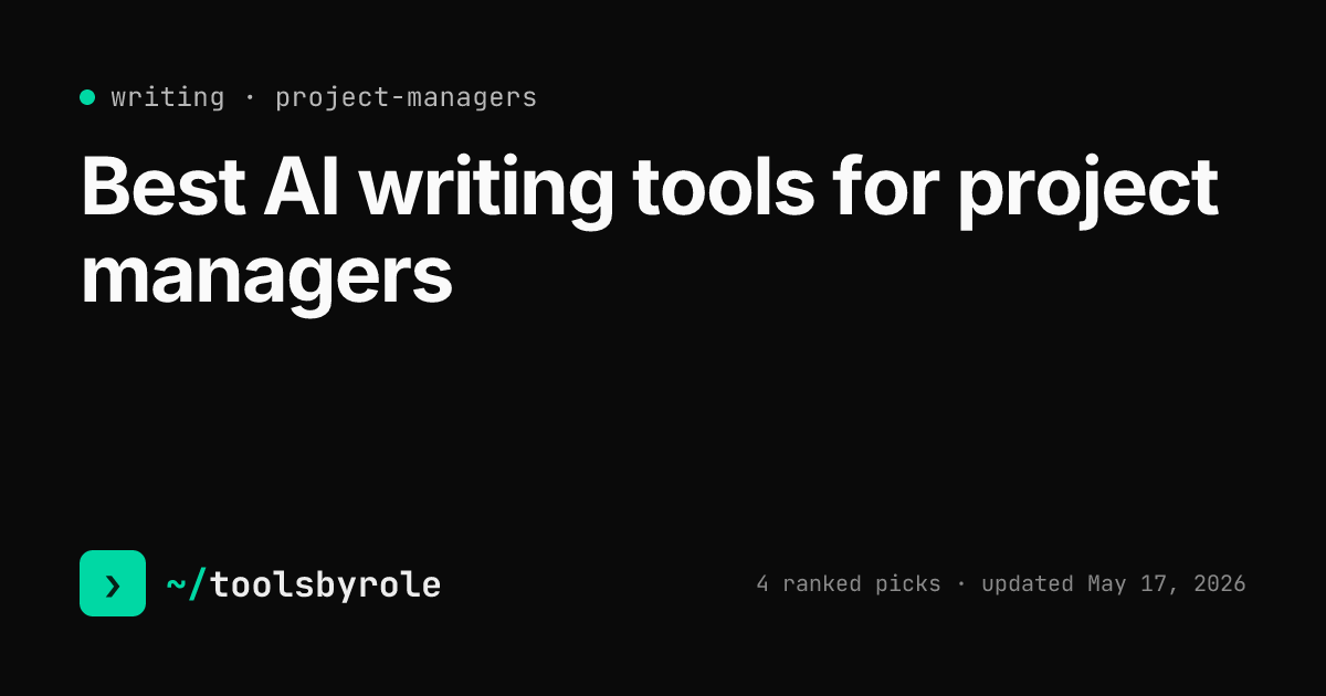 Writing tools ranked for project managers