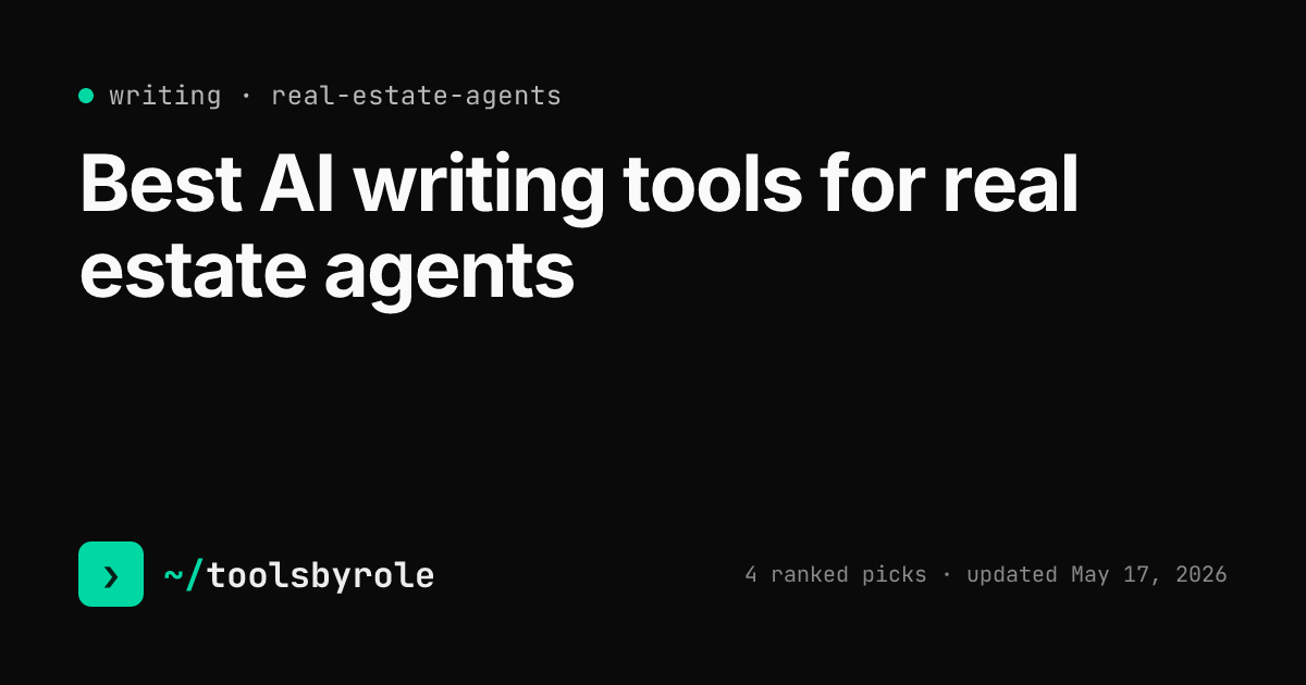 Writing tools ranked for real estate agents