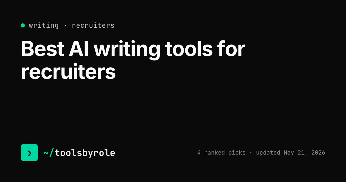 Writing tools ranked for recruiters