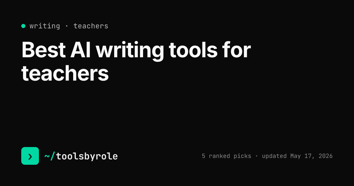 Writing tools ranked for teachers